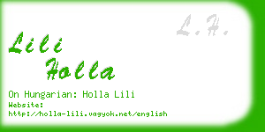 lili holla business card